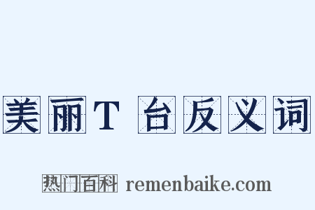 美丽T台反义词是什么意思的图片